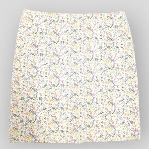J. Jill Live in Chino Pencil Mini Skirt Floral Size 6P Petite